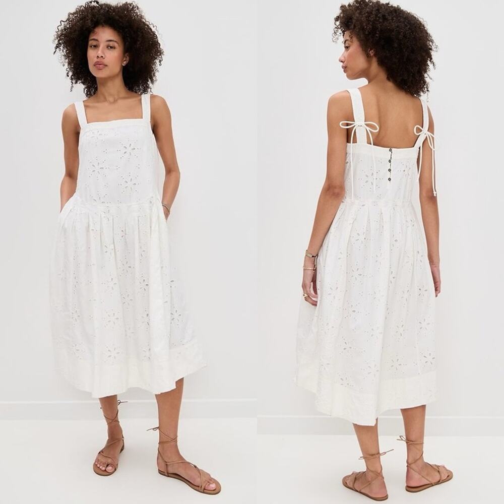 Free People Primavera Eyelet Midi Dress XS - Picture 6 of 8